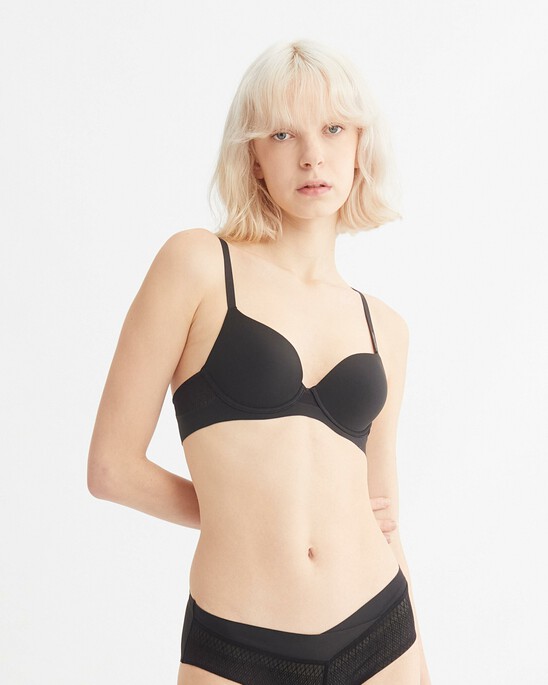 MESH LACE LIGHTLY LINED DEMI BRA