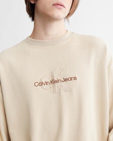 Naturals Mineral Dye Monologo Sweatshirt, Plaza Taupe, hi-res