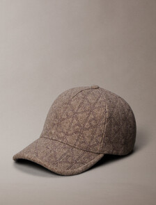 Embroidered Wool Felt Baseball Cap, Demitasse Heather, hi-res