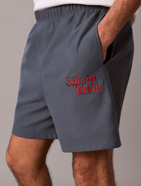Embroidered Logo Jogger Shorts