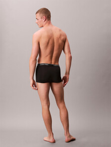 3 Pack Low Rise Trunks - Microfibre Stretch, 3 BLACK, hi-res