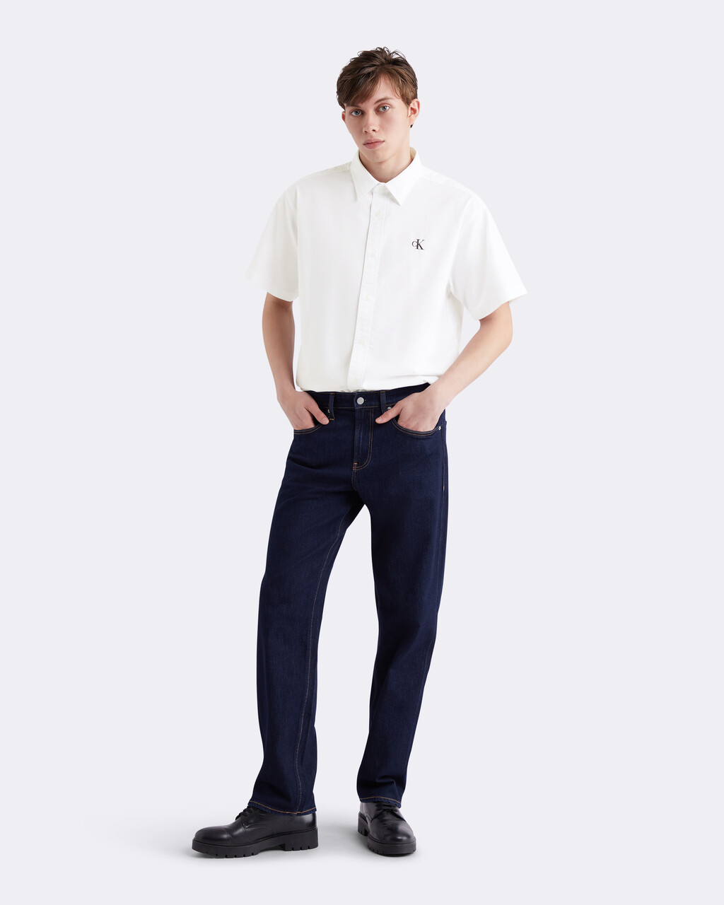 Relaxed Coolmax Oxford Shirt, BRIGHT WHITE, hi-res