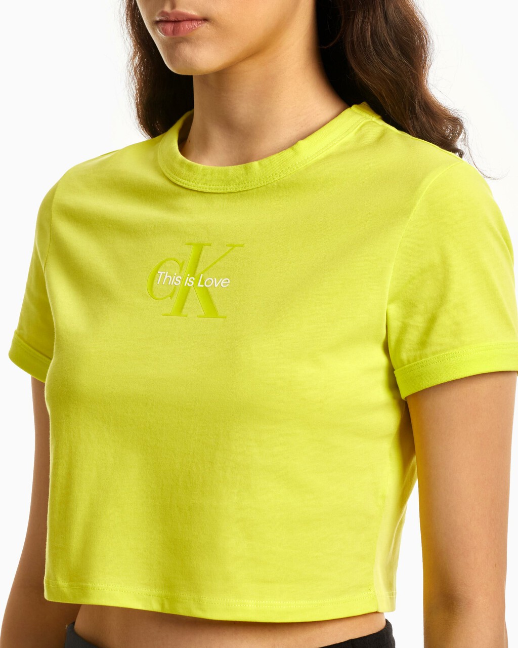 Pride Logo Cropped Tee, Acid Citrus, hi-res