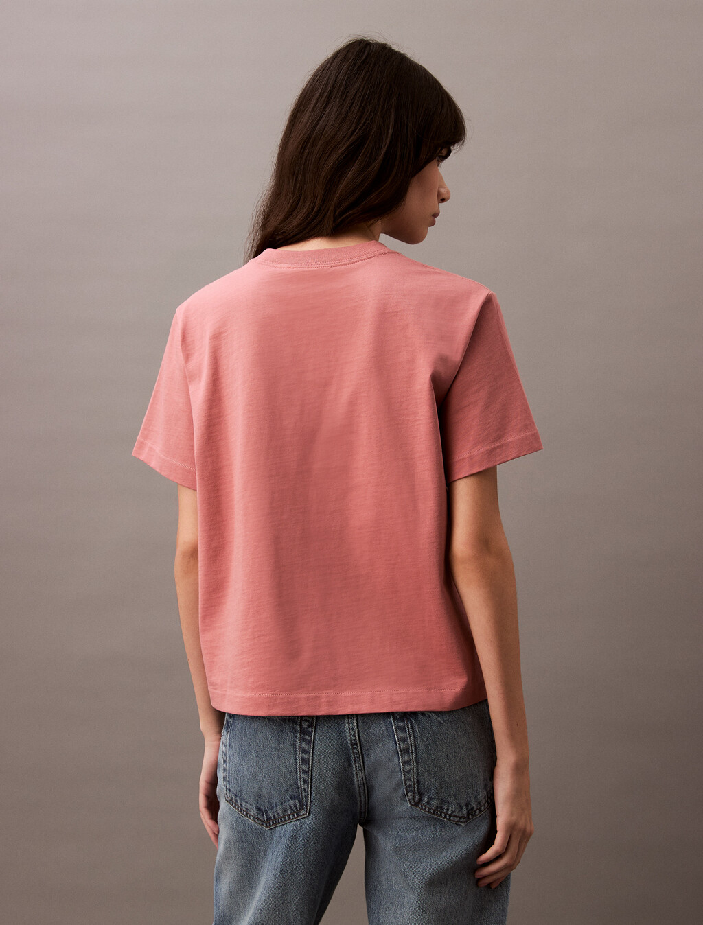 Relaxed Standard Logo Crewneck Tee, Light Mahogany, hi-res