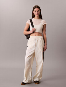 Icon Sport Wide Leg Track Pants, black/white/off white, hi-res