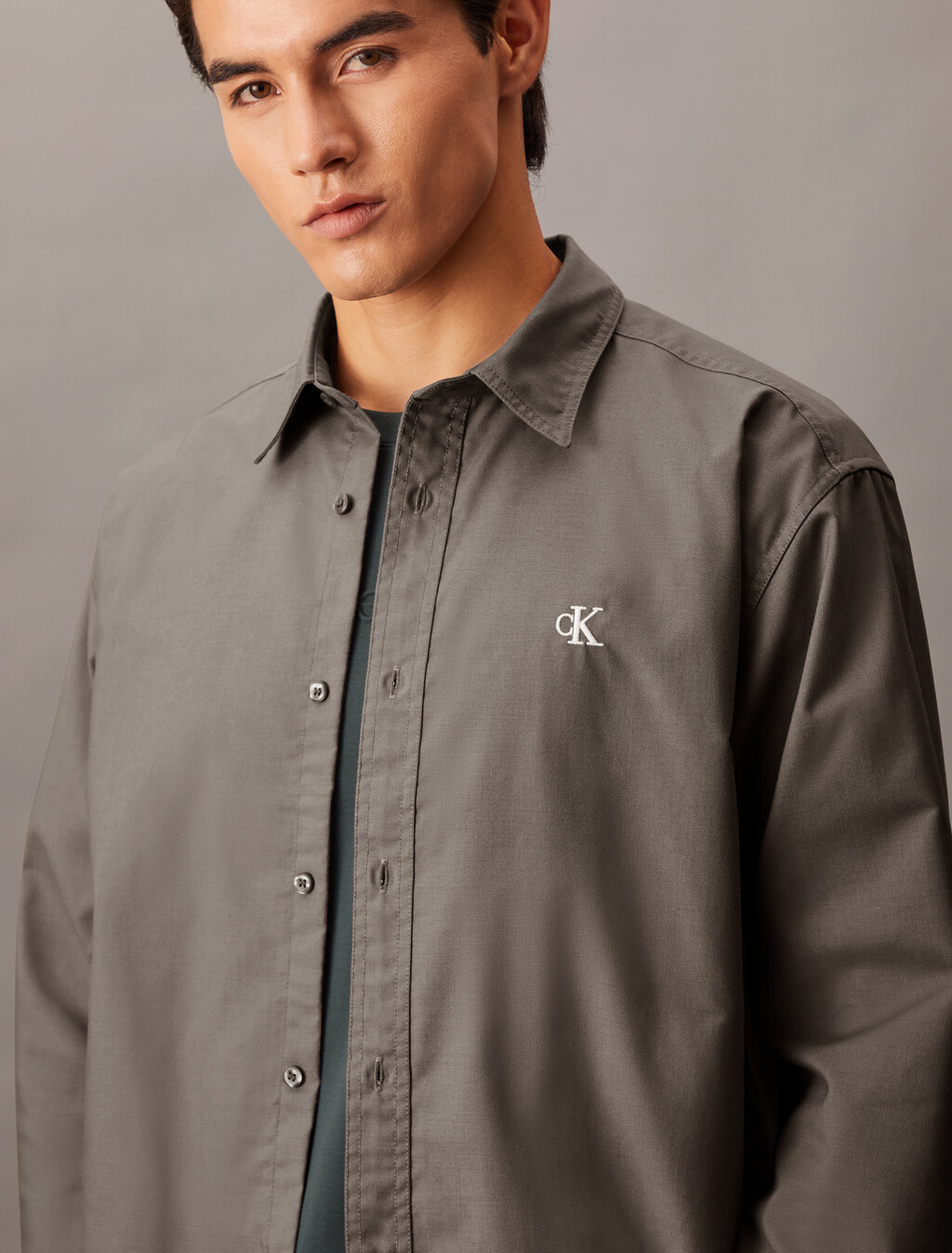 Relaxed Oxford Shirt, Falcon, hi-res