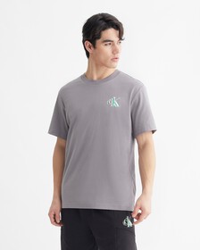 STACKED MONOGRAM TEE, Storm Front, hi-res