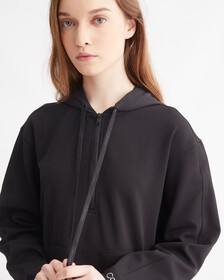 CK Effect Hooded Sweat Dress, BLACK BEAUTY, hi-res