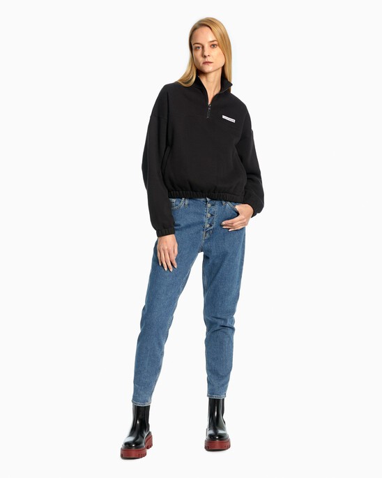 MICRO LOGO FLOCKED SWEATSHIRT
