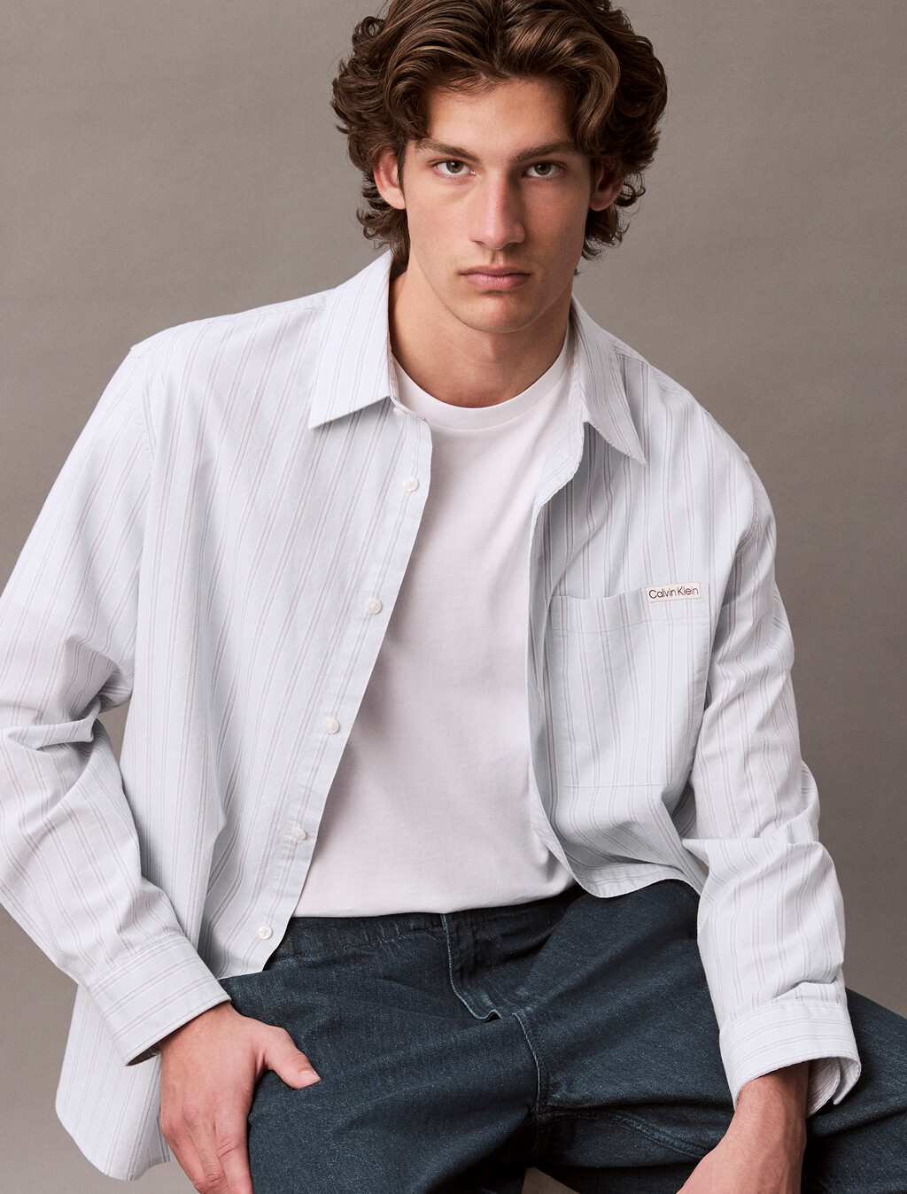 Cotton Linen Relaxed Jeans, DARK MOON, hi-res