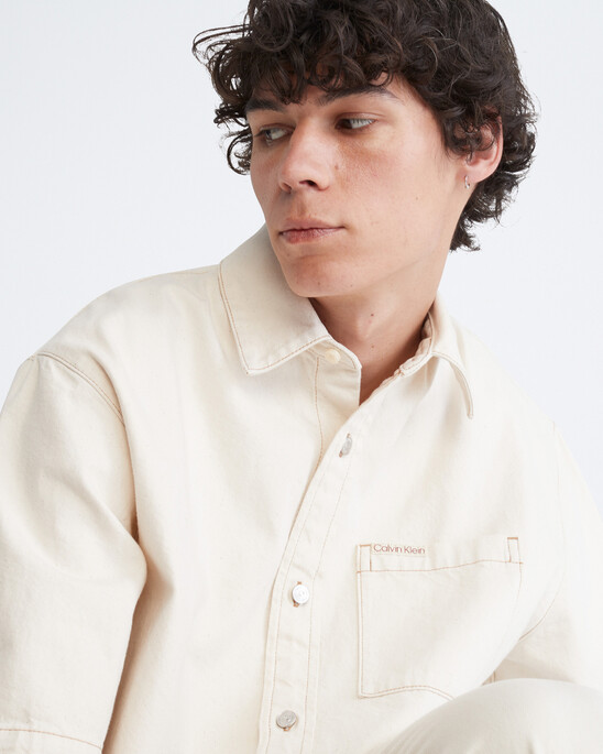 NATURALS RAW RINSE DENIM BUTTON-DOWN SHIRT