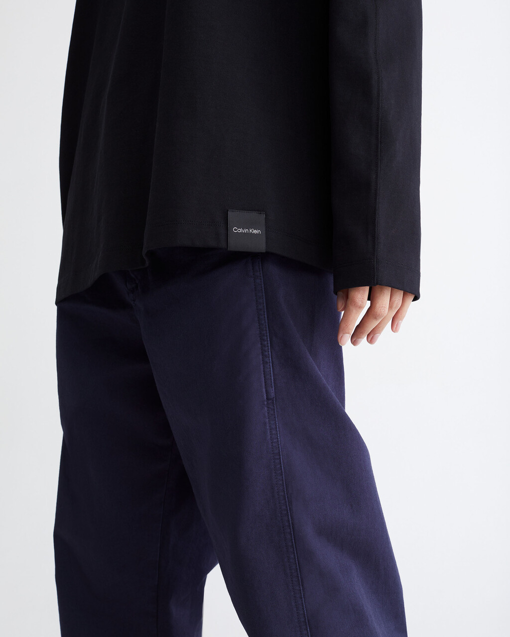 STANDARDS COMPACT COTTON LONG SLEEVE TEE, BLACK BEAUTY-00, hi-res