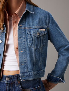 Cropped 90's Denim Jacket, Denim Medium, hi-res