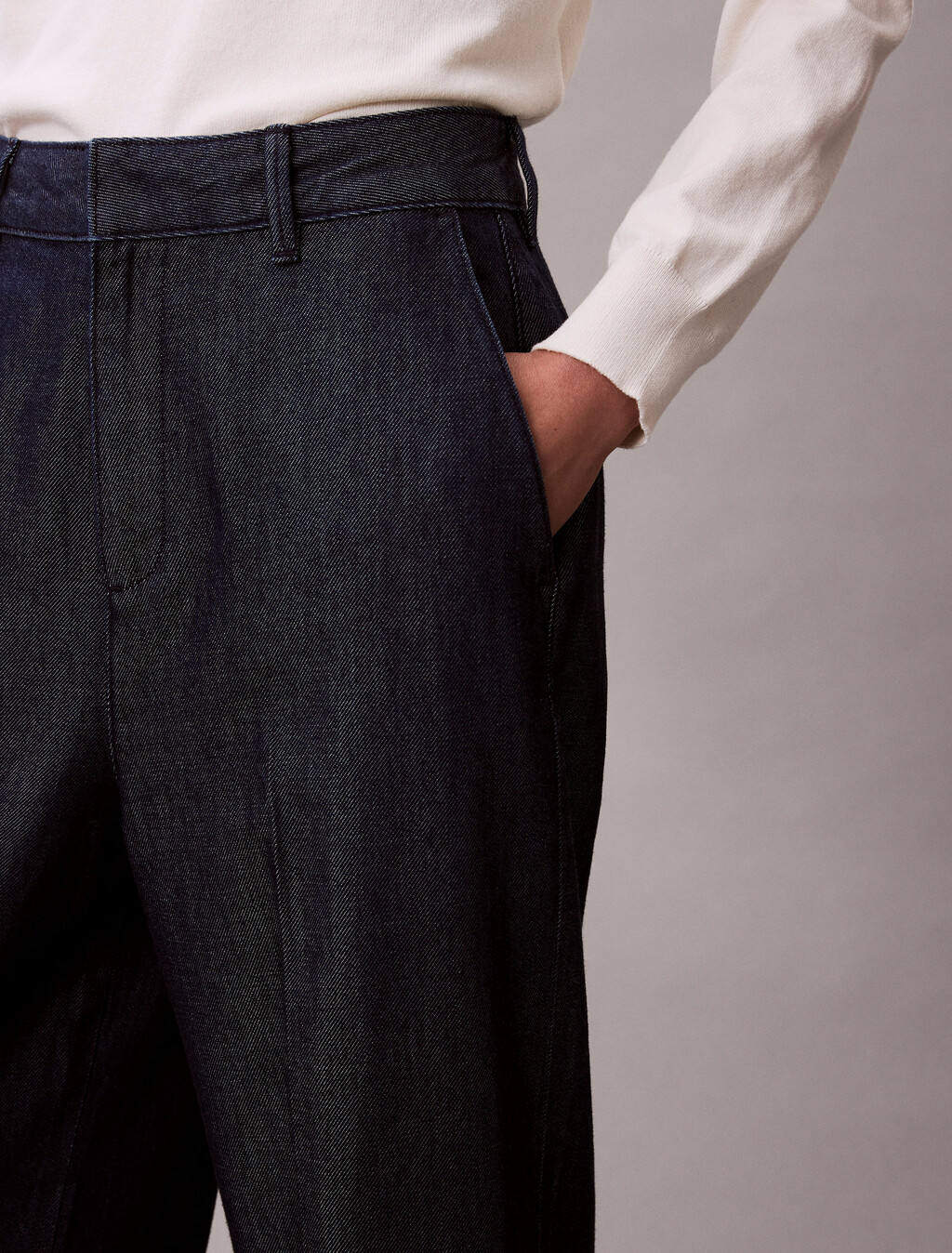 Ultra High Denim Trousers, DARK RINSE, hi-res