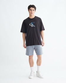 GRADIENT MONOGRAM TEE, Ck Black, hi-res