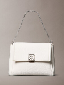 Pebble Grain Crossbody Bag, White Alyssum, hi-res