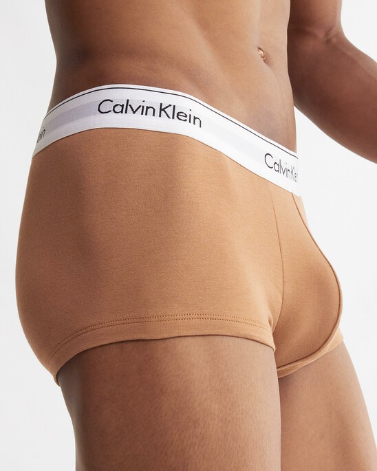 MODERN COTTON STRETCH NATURAL LOW RISE TRUNKS 3 PACK