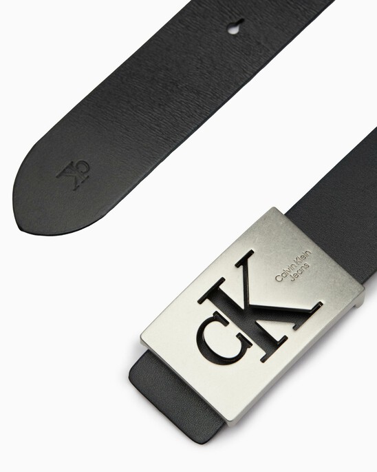 35mm Cut Out Logo Plaque Reversible Belt