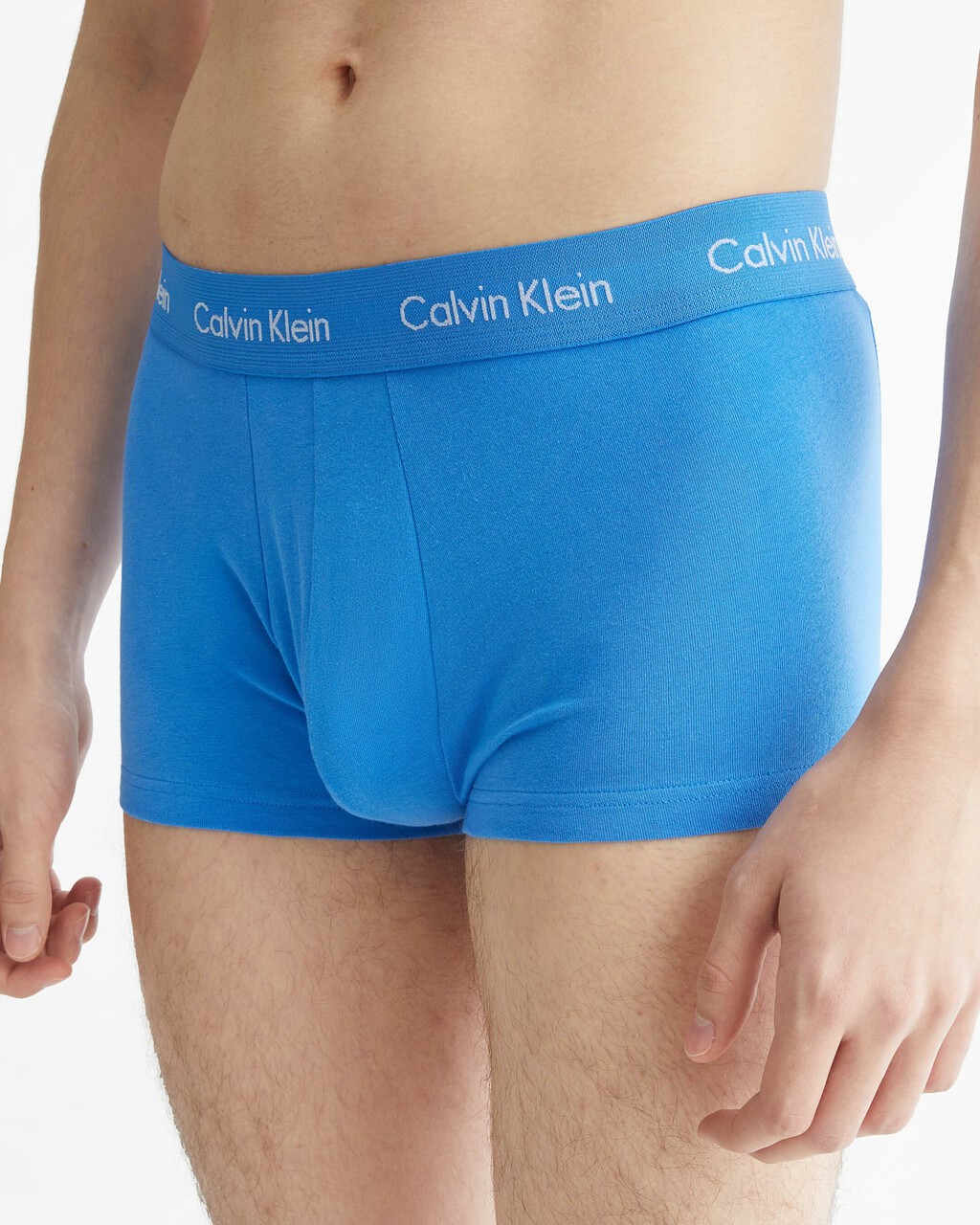 Cotton Stretch 3 Pack Low Rise Trunk, B10 Grey Heather/Classic White/Palace Bl, hi-res