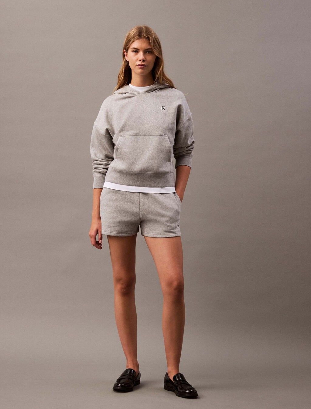 Archive Logo Fleece Hoodie, Heroic Gray Heather, hi-res