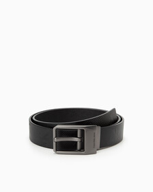 Classic Faceted Pin Reversible Belt 35mm, BLACK AOP/ BLAC, hi-res