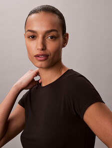 Soft Modal Pyjama Top, Black, hi-res