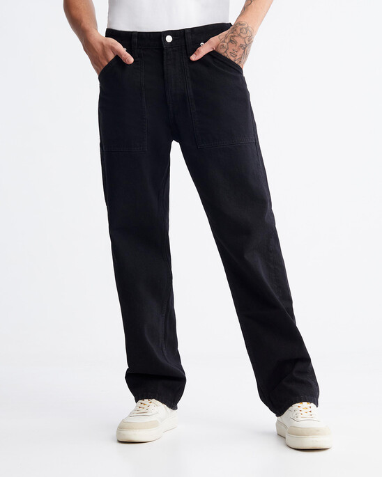 Recycled Cotton 90s Straight Workwear Pants