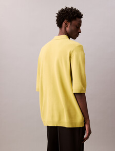 Tech Knit Boxy Polo Jumper, Spanish Lime, hi-res