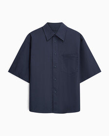 Standards Short Sleeve Oversized Button-Down Shirt, Ink, hi-res