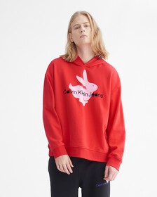 Year Of The Rabbit Hoodie, FLAME SCARLET, hi-res