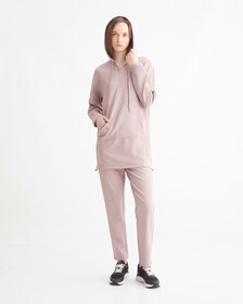 CK Effect Hooded Sweat Dress, GRAY ROSE, hi-res