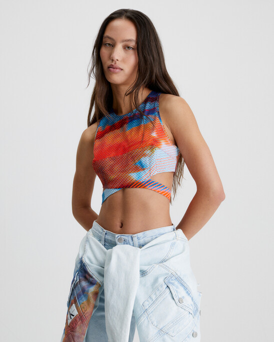 Movements Cut Out Back Zip Top