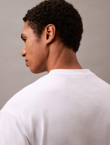 Calvin Logo Crew Neck Tee, Black, hi-res
