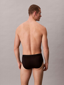 Graphic Monogram Microfiber Stretch Hip Brief, Black, hi-res