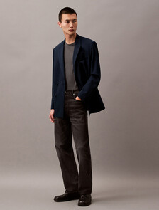 Wool Double Breasted Blazer, Vulcan, hi-res