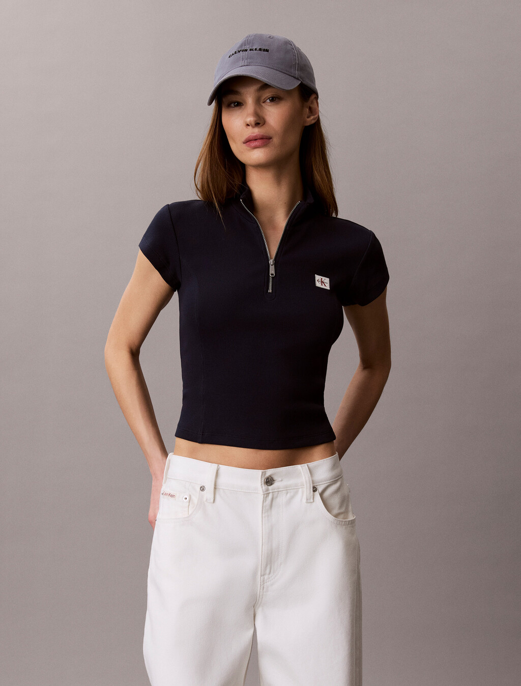 Monologo Patch Rib Zip Top, Dark Sapphire, hi-res