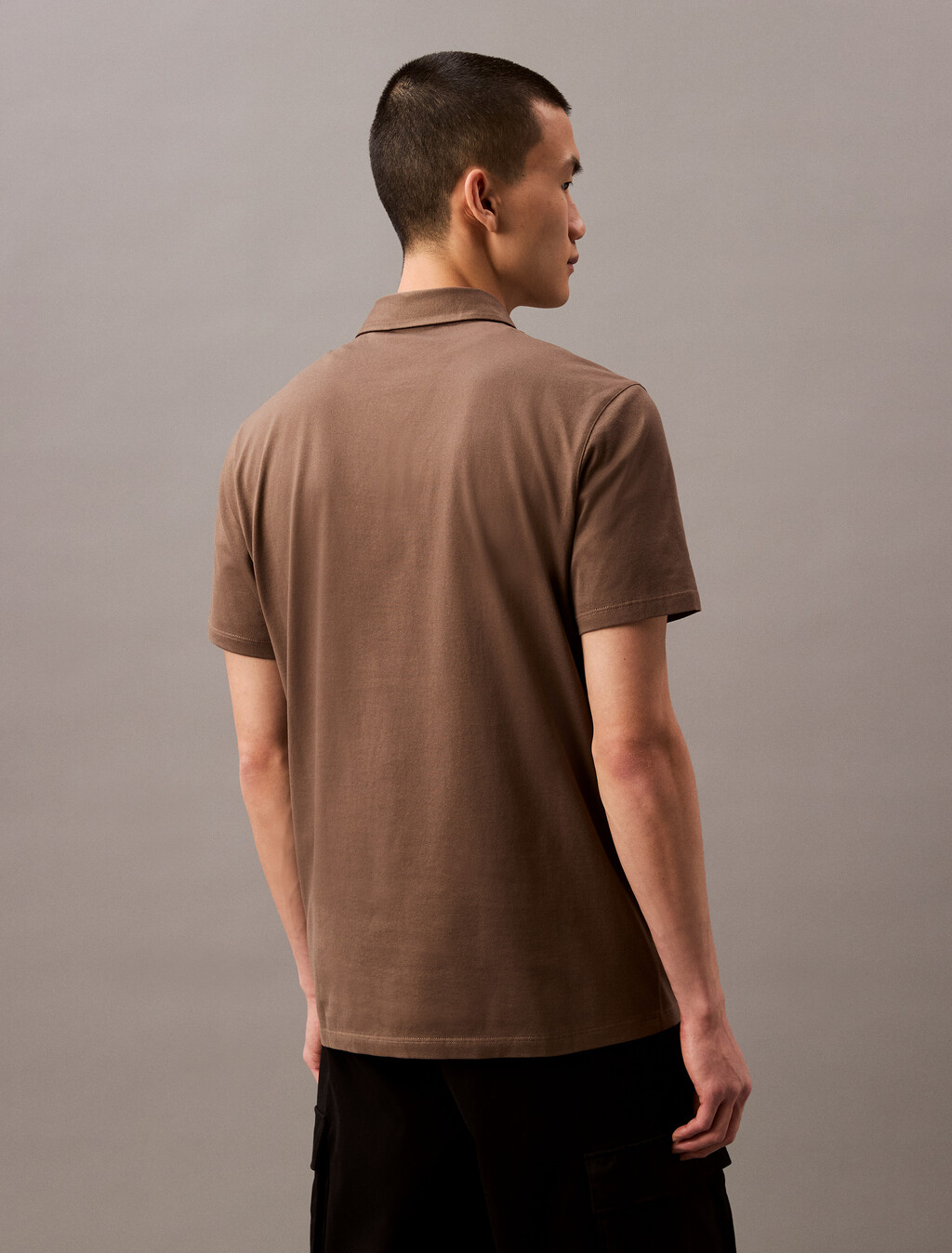 Double Mercerized Cotton Short Sleeve Polo, Chocolate Chip, hi-res