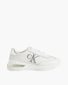 SPORTY COMFAIR LACE-UP RUNNERS, White/Silver, hi-res