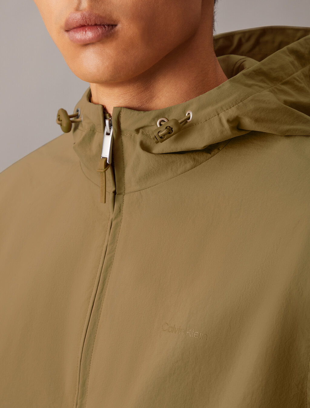 Crinkle Nylon Hooded Windbreaker Jacket, Marigold, hi-res