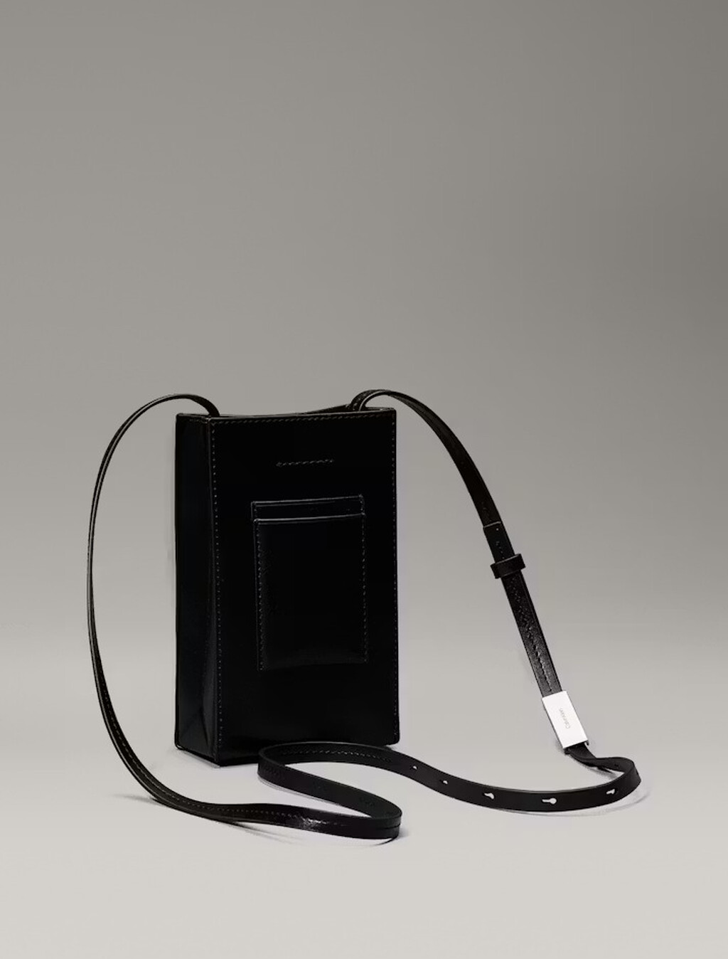 Line Mini Leather Crossbody Bag, Black, hi-res