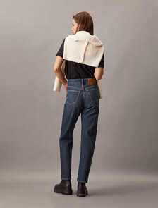37.5 High Rise Straight Jeans, Denim Dark, hi-res