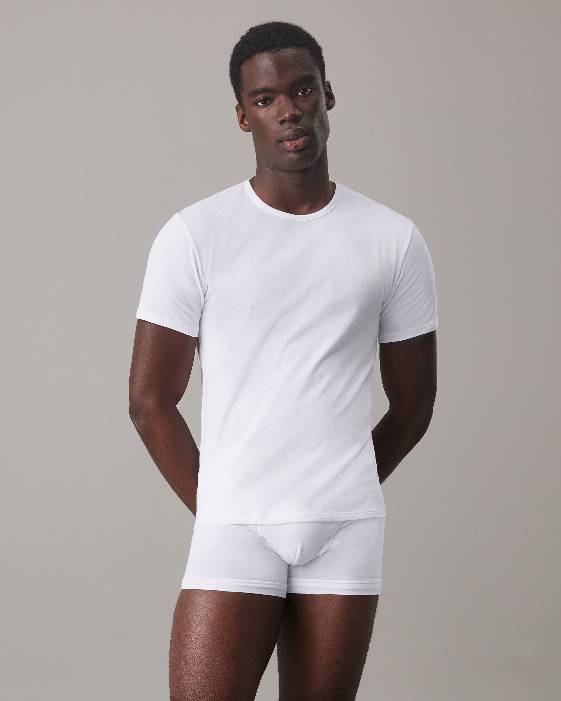 Modern Cotton Stretch Crew Neck T Shirts 2 Pack natural Calvin Klein Singapore