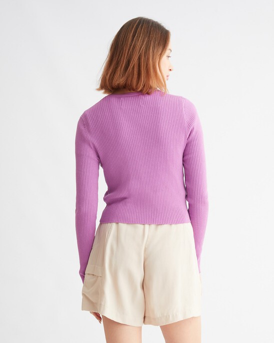 Fast Track Rib-Knit Cardigan