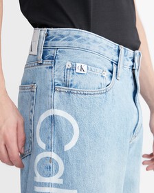 90S Loose Knockout Logo Jeans, Denim Light, hi-res