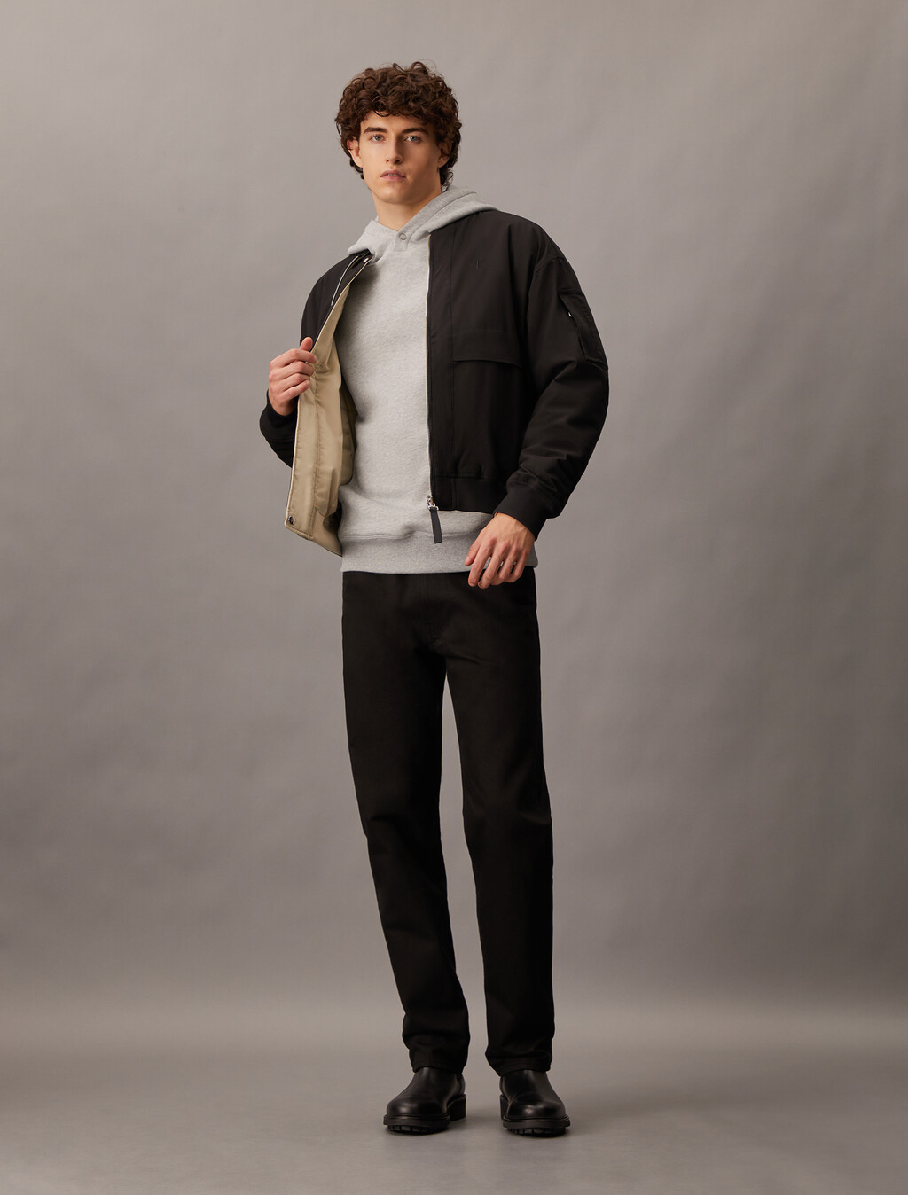 Heavy Cotton Logo Hoodie, Light Grey Heather, hi-res