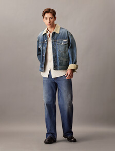 80s Icon Denim Trucker Jacket, FADED CK BLUE, hi-res