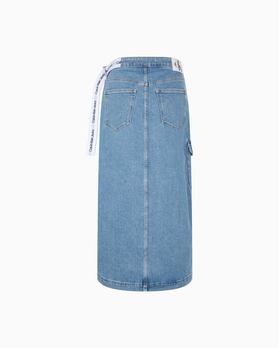 Wrapround Maxi Denim Skirt