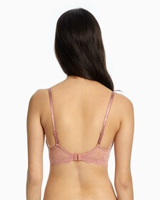 Seductive Comfort Lotus Floral Lightly Lined Plunge Bra, Red Grape, hi-res