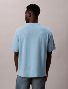 Calvin Logo Crew Neck Tee, Smoke Blue, hi-res