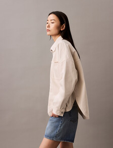 Oversized Utility Shirt, SOFT BONE, hi-res